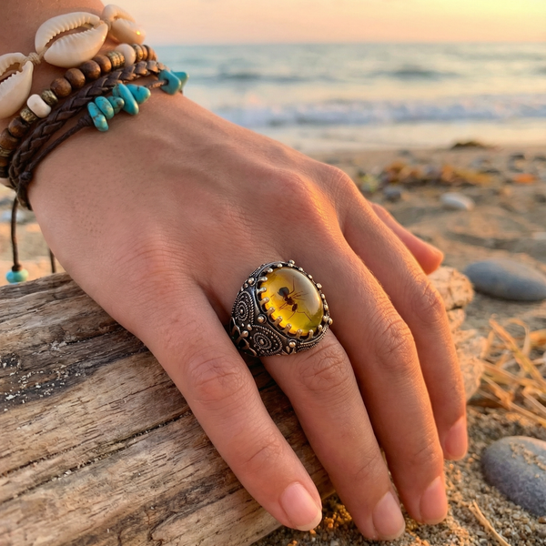 Vintage Amber Ring