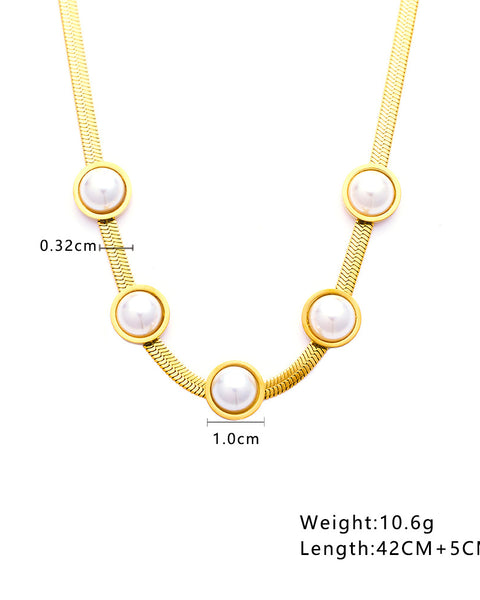 Golden Aura Pearl NecklaceGolden Aura