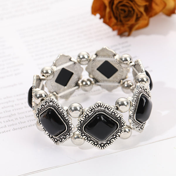 Western Heritage Square Turquoise Bracelet