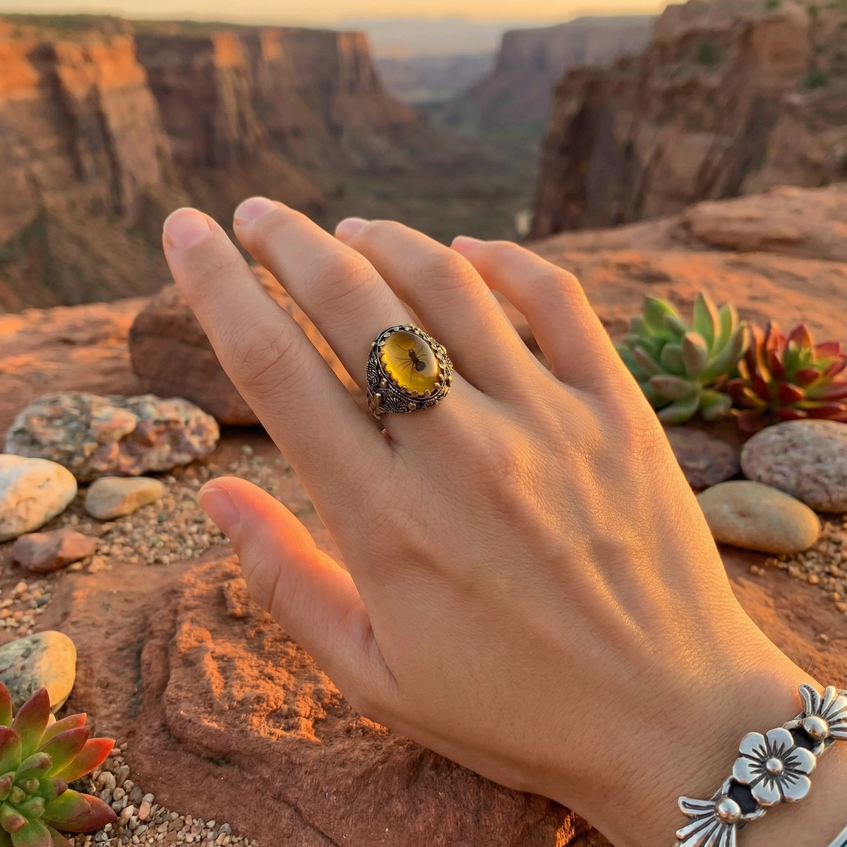 Vintage Amber Ring