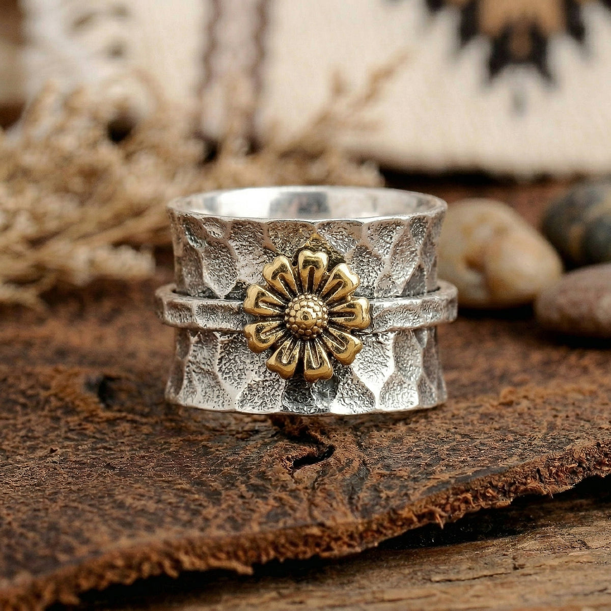 Sunflower Spinner Ring