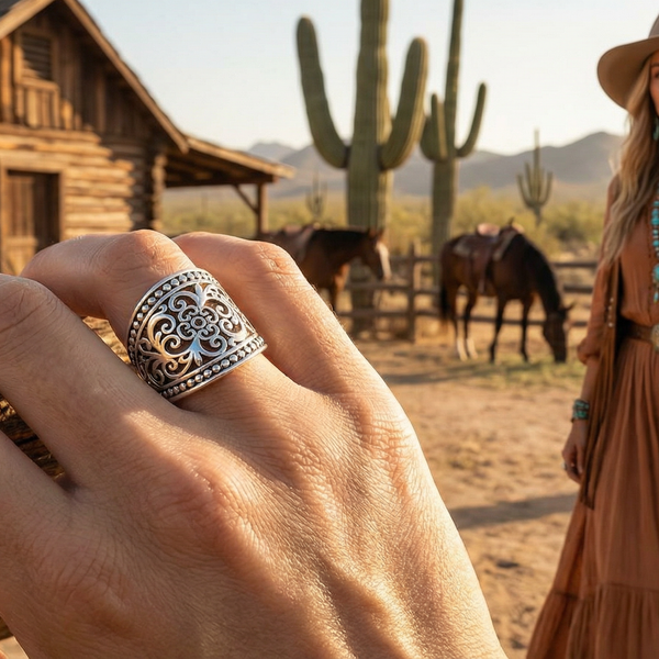 Handcrafted Filigree Design Ring