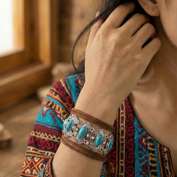 Desert Bloom Turquoise Bracelet